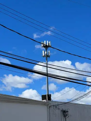 Sky high signals against a perfect blue.
